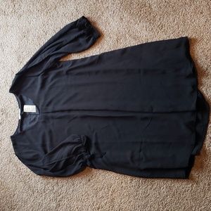 NWT Maurices cold-shoulder little black shift dress Sz M